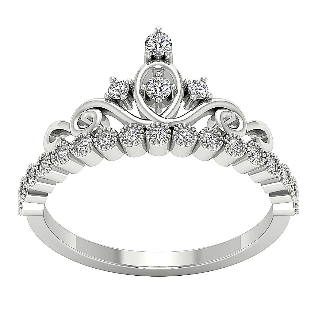 The Caden Crown Wedding Anniversary Ring Round Cut Diamond Appraisal Yellow Gold - Image 5