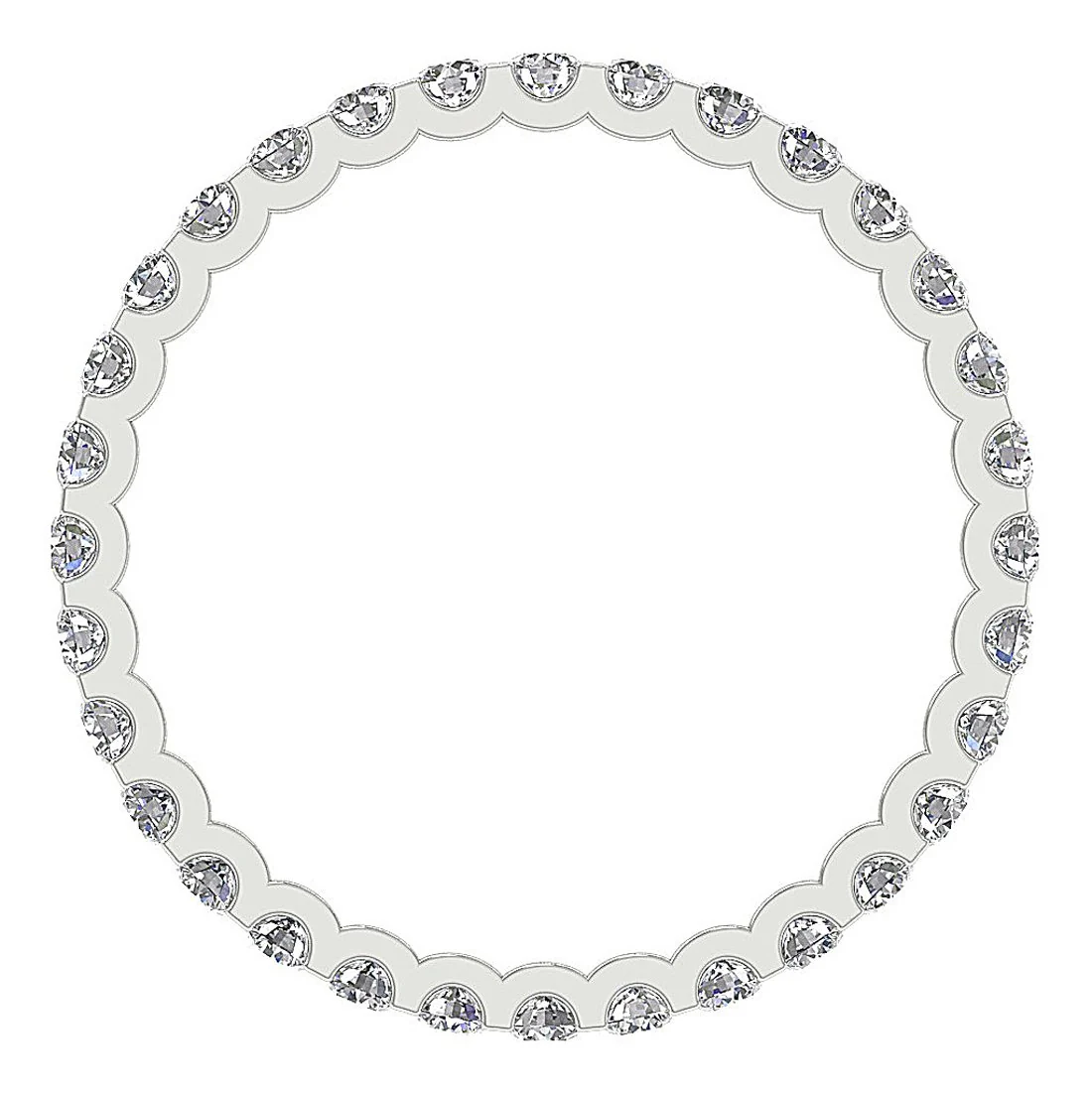 The Callum Beautiful Genuine Round Diamond Eternity Ring For Women Rose Gold - Image 2