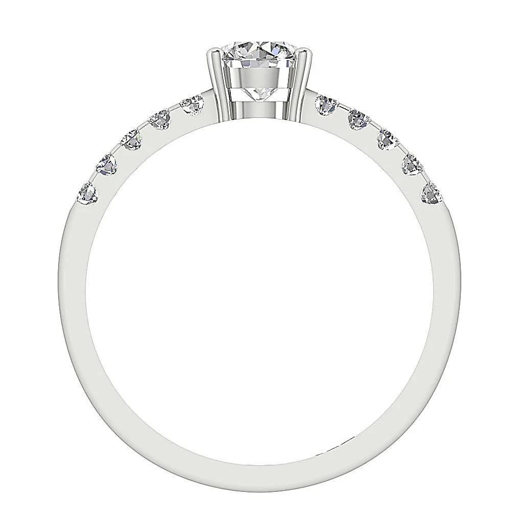 The Camilo Sparkly Natural Diamond 14k Rose Gold Solitaire Engagement Ring - Image 5