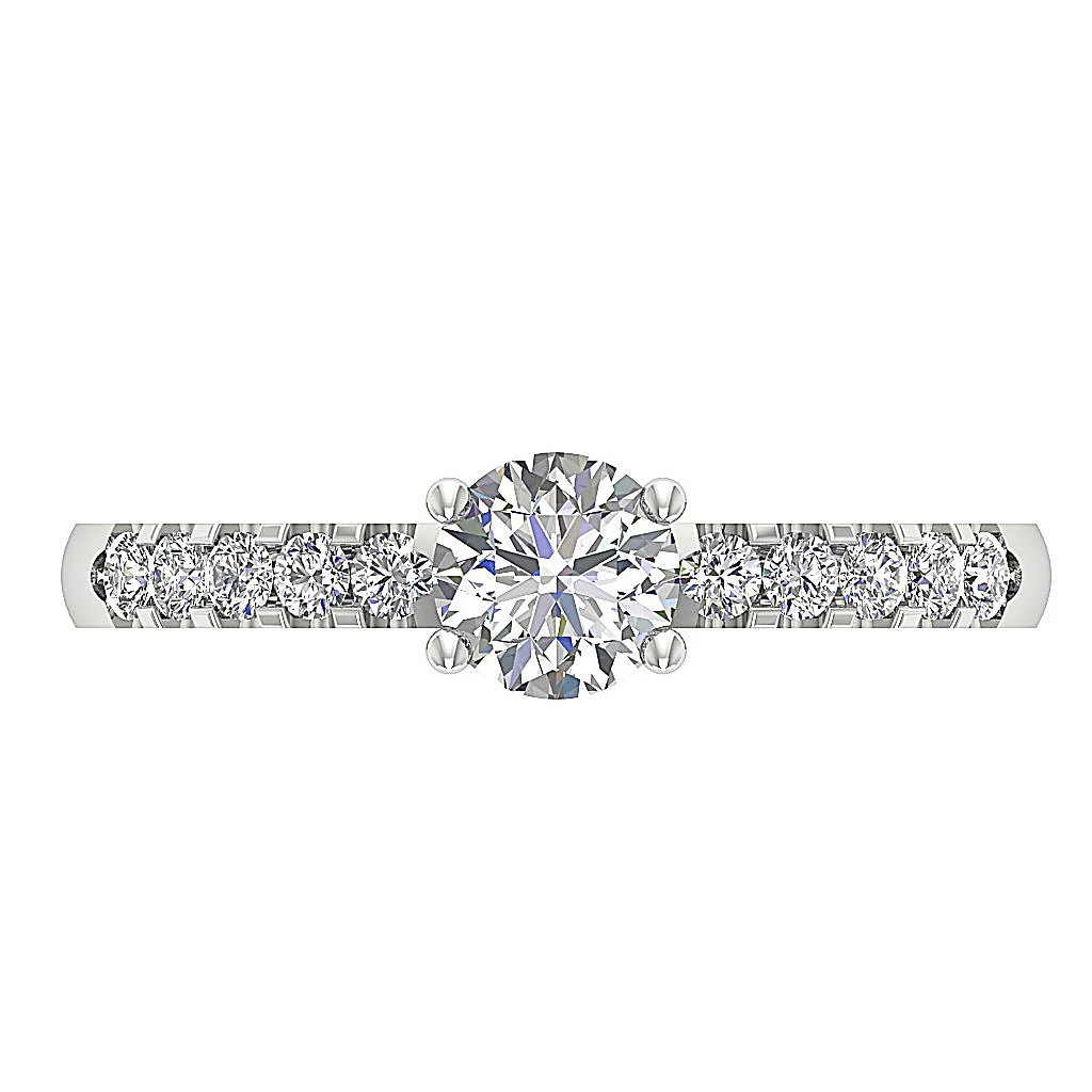 The Camilo Sparkly Natural Diamond 14k Rose Gold Solitaire Engagement Ring - Image 6