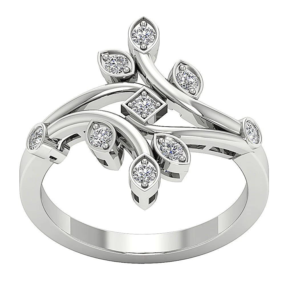The Case Right Hand Diamond Fashion Wedding Rings 14K Rose Gold Round Diamond - Image 4