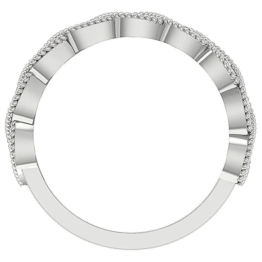 The Casey Genuine Round Diamond 14K Solid Gold Anniversary Ring Prong Setting - Image 4