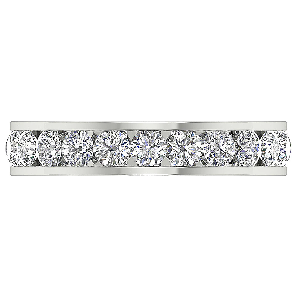 The Cash 3 Carat Round Brilliant Cut Diamond Eternity Engagement Ring 14K Solid Gold - Image 6