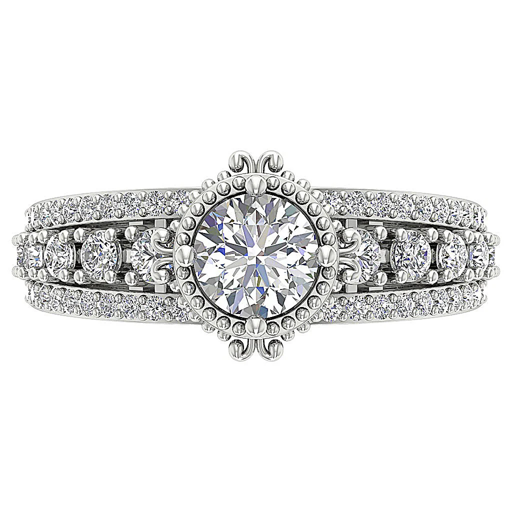 The Cassius Designer 14k Solid Gold Natural Diamond Solitaire Engagement Ring For Her - Image 6