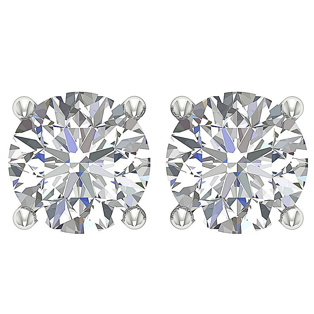 I1 G 1.70 Carat Solitaire Natural Diamond Stud Earring 14k/18k White Yellow Rose Gold - Image 4