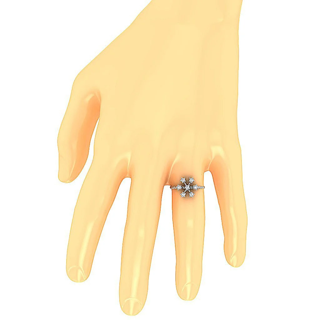 The Chandler Intertwined Design Right Hand Wedding Ring For Her Natural Diamond 14K Gold - Image 7
