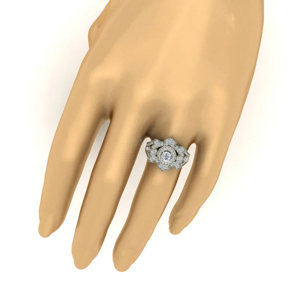 The Clark Gorgeous Round Diamond Rose Gold Solitaire Wedding Ring 17.90 mm - Image 9
