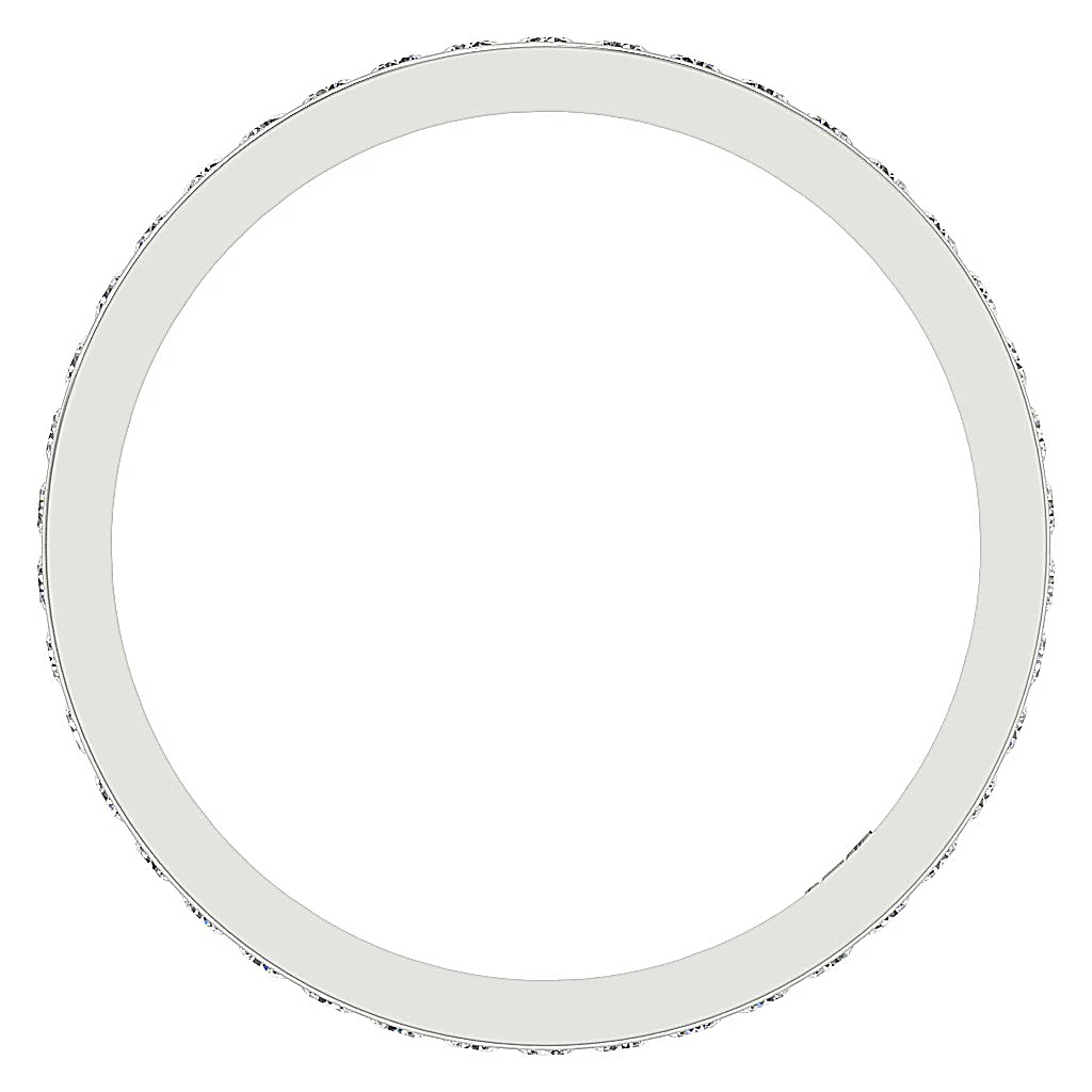 The Clayton Round Diamond 14K Gold Channel Set Full Eternity Stackable Ring 2.70 mm - Image 6