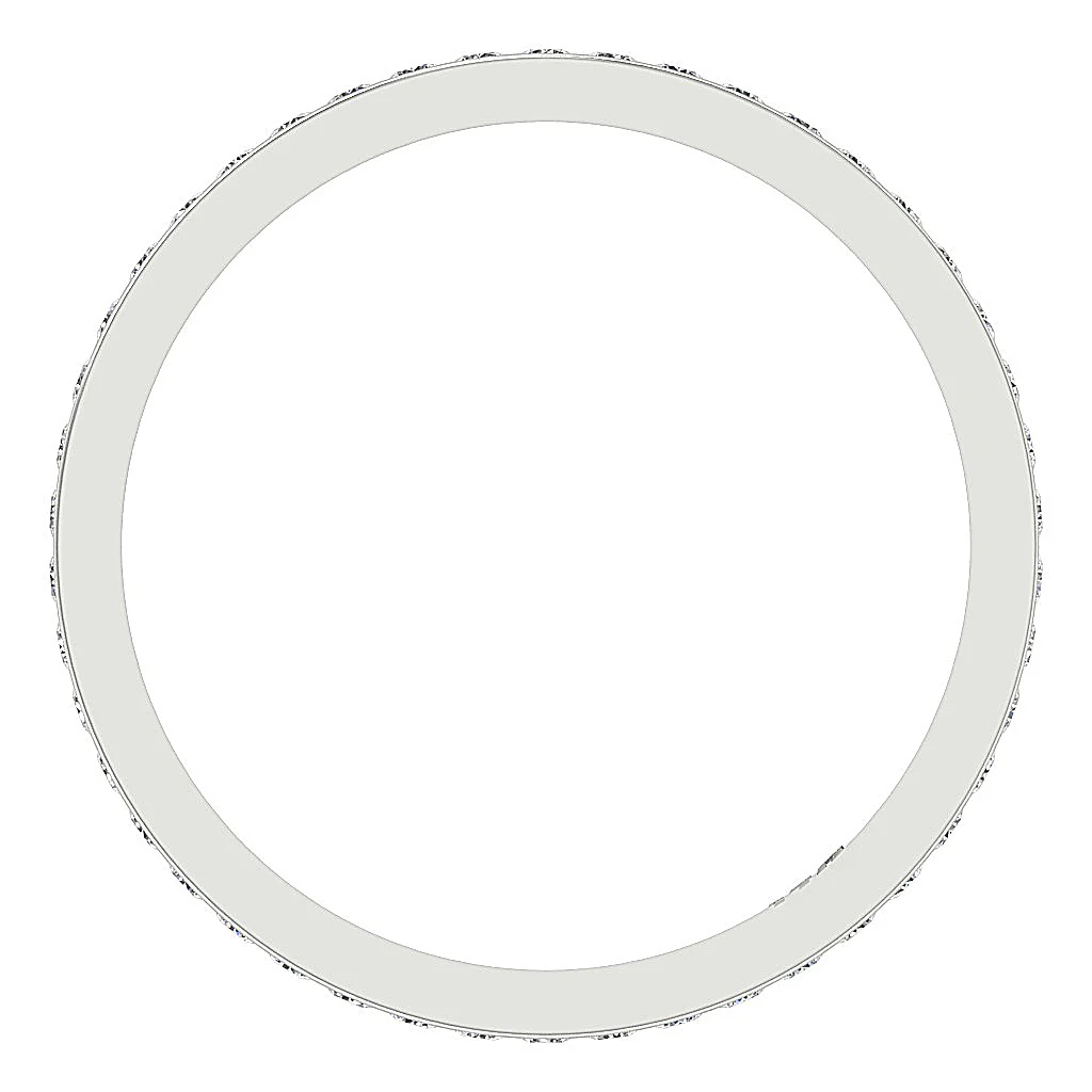 The Cody Natural Diamond 14K White Gold Full Eternity Wedding Ring Channel Setting - Image 6