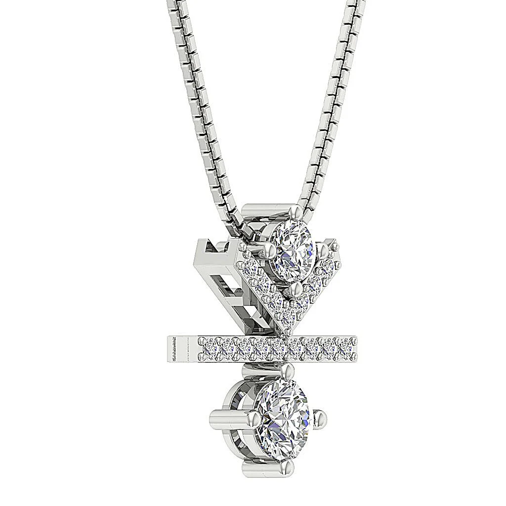 The Cohen 14K Yellow Gold Natural Diamond Prong Set Fashion Pendant For Her - Image 6