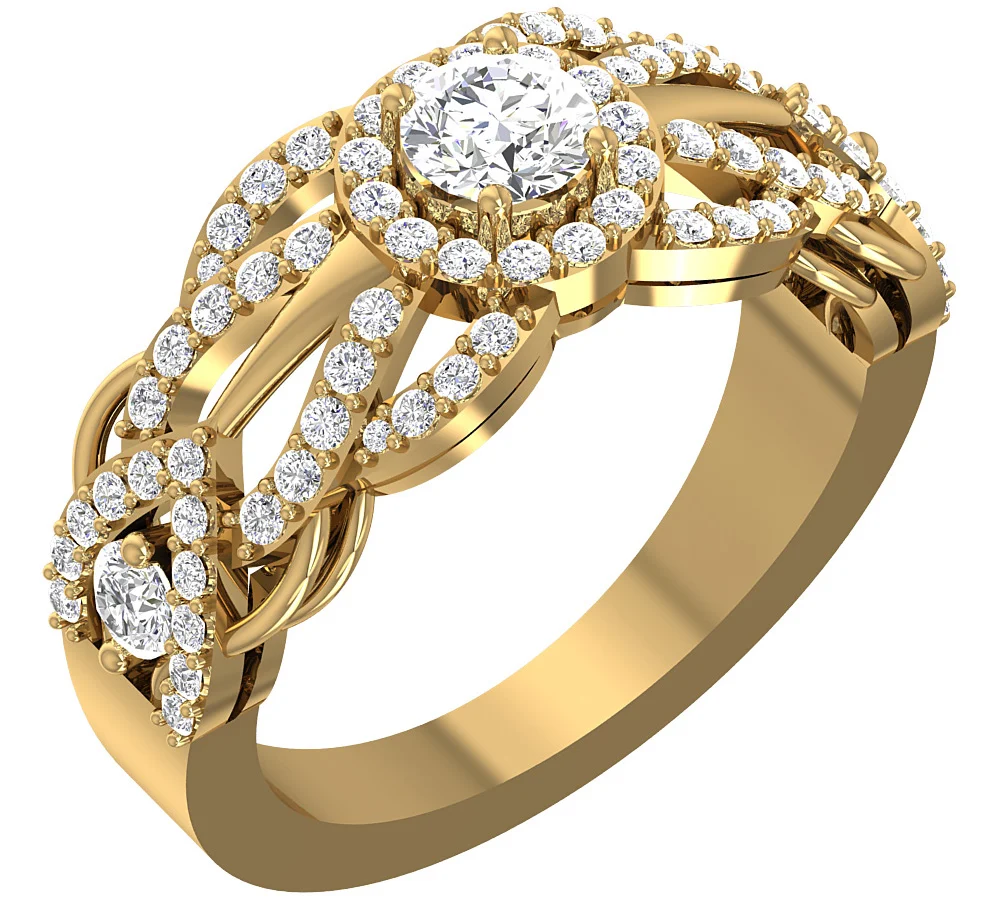 The Colter Natural Diamond Prong Set 14k Yellow Gold Solitaire Anniversary Ring