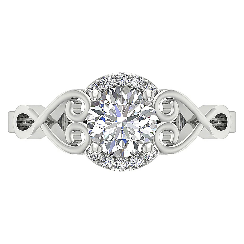 The Conor 14k Rose Gold Fancy Natural Diamond Solitaire Anniversary Ring Prong Set - Image 6