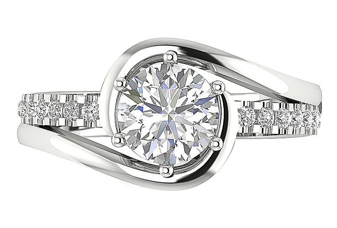 The Dakari Natural Diamond Solitaire Engagement Ring 14k Solid White Gold Appraisal - Image 6