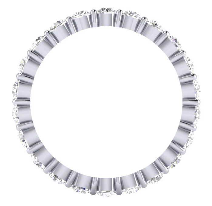 The Dakota Classic Full Eternity Ring Rose Gold 2 Carat Natural Diamond Prong Set - Image 5