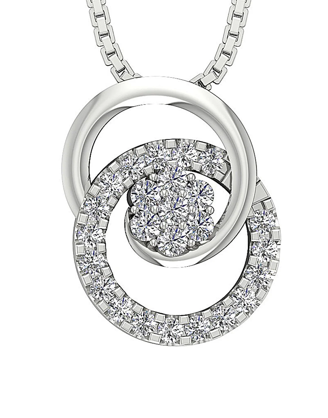 The Dallas Fancy Natural Diamond Fashion Pendant 14K Rose Gold Prong Set - Image 3
