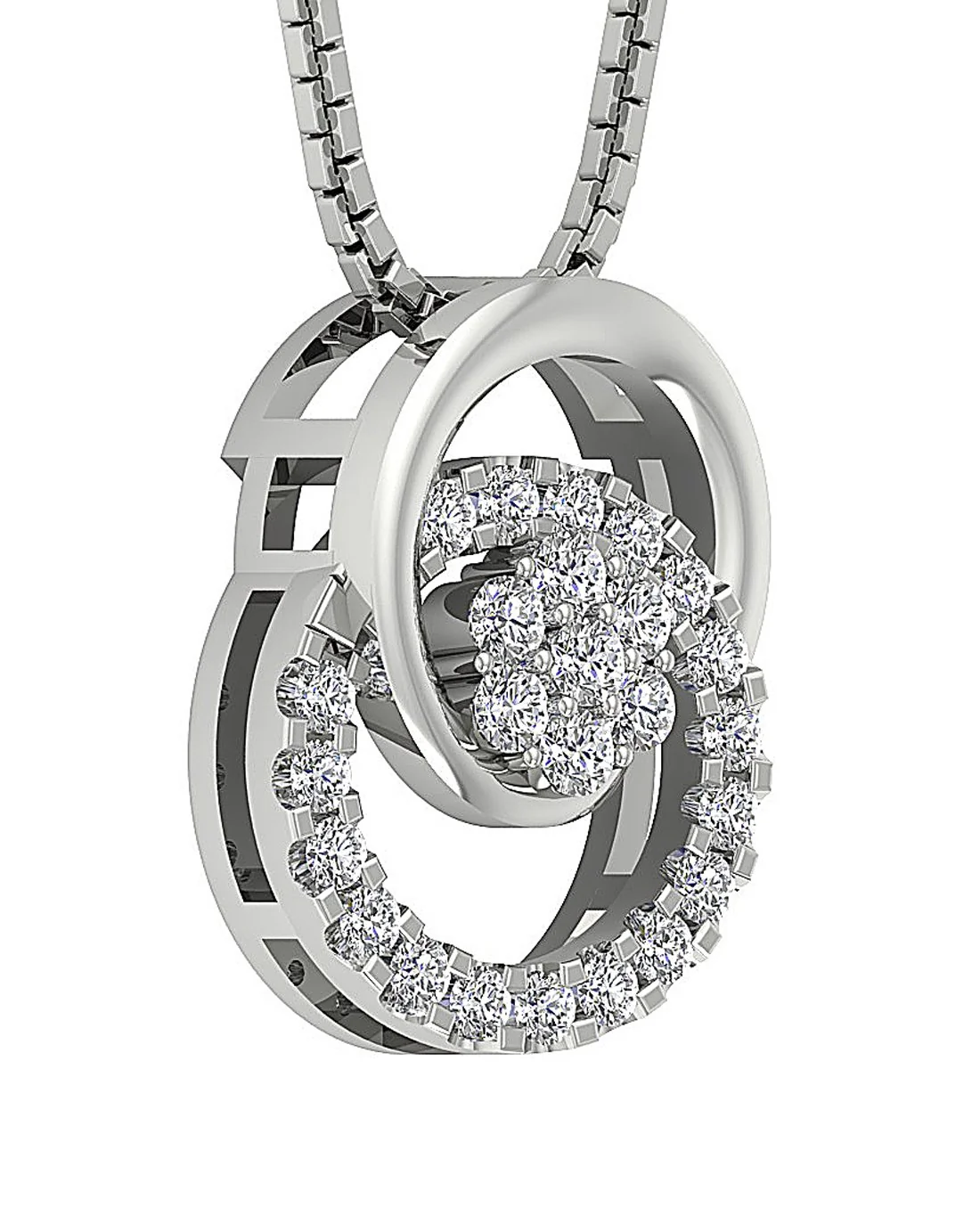 The Dallas Fancy Natural Diamond Fashion Pendant 14K Rose Gold Prong Set - Image 4
