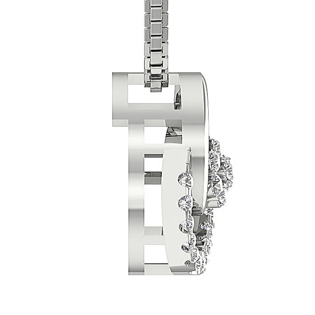 The Dallas Fancy Natural Diamond Fashion Pendant 14K Rose Gold Prong Set - Image 5