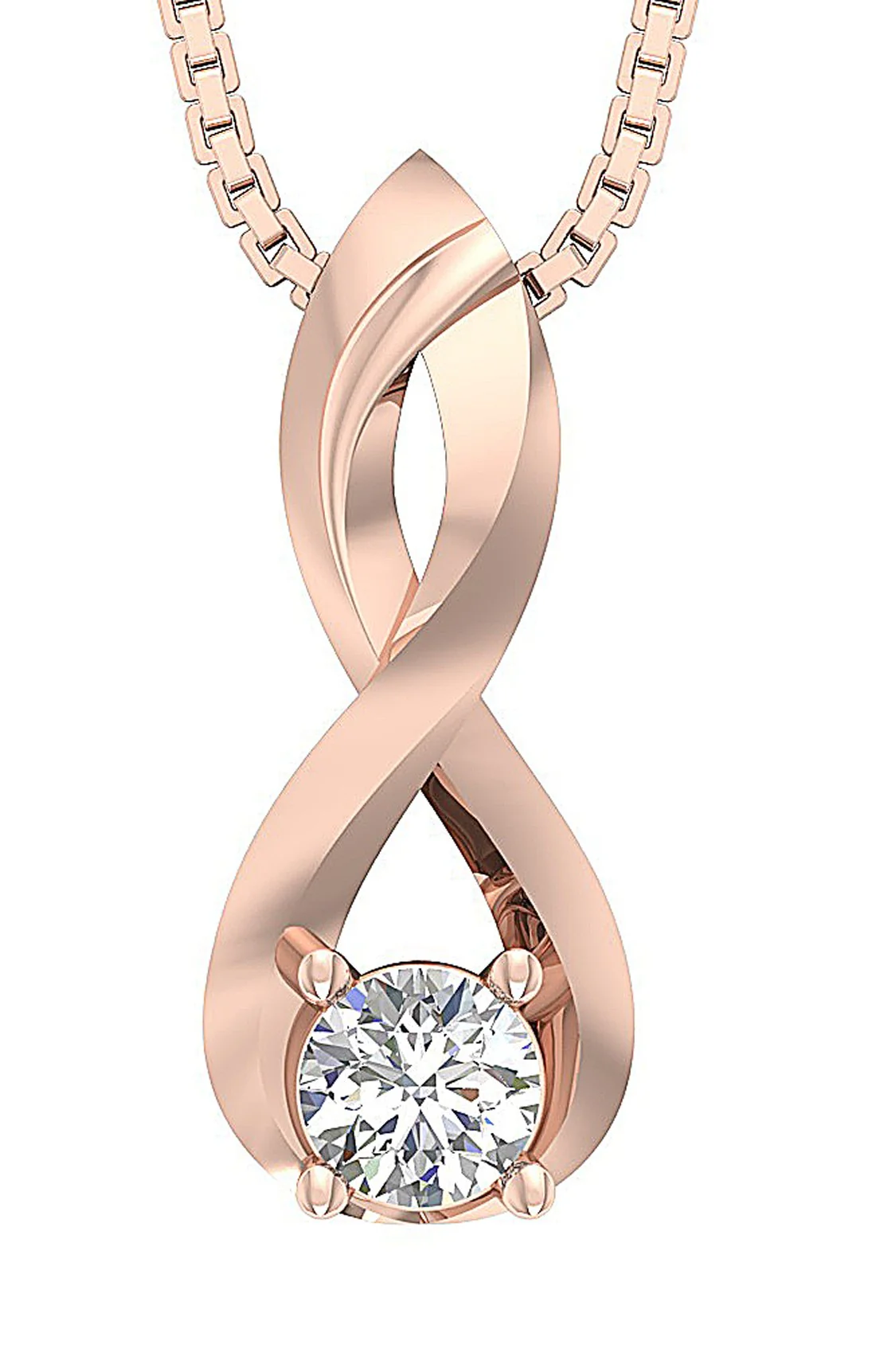 Designer Solitaire Pendant Necklace I1/SI1 G 0.30Ct Natural Diamond Yellow Gold - Image 3