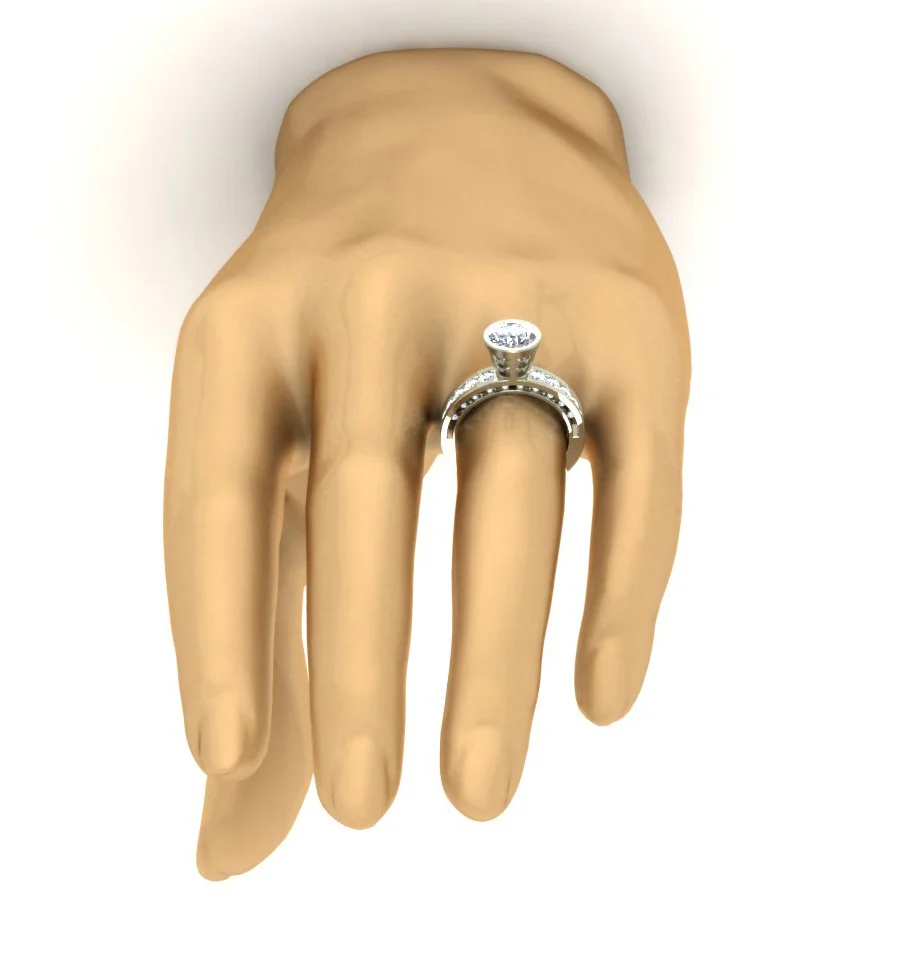 The Damon 1.50Ct Center Solitaire Round Diamond 14k Gold 2.35 Carat Solitaire Engagement Ring - Image 10