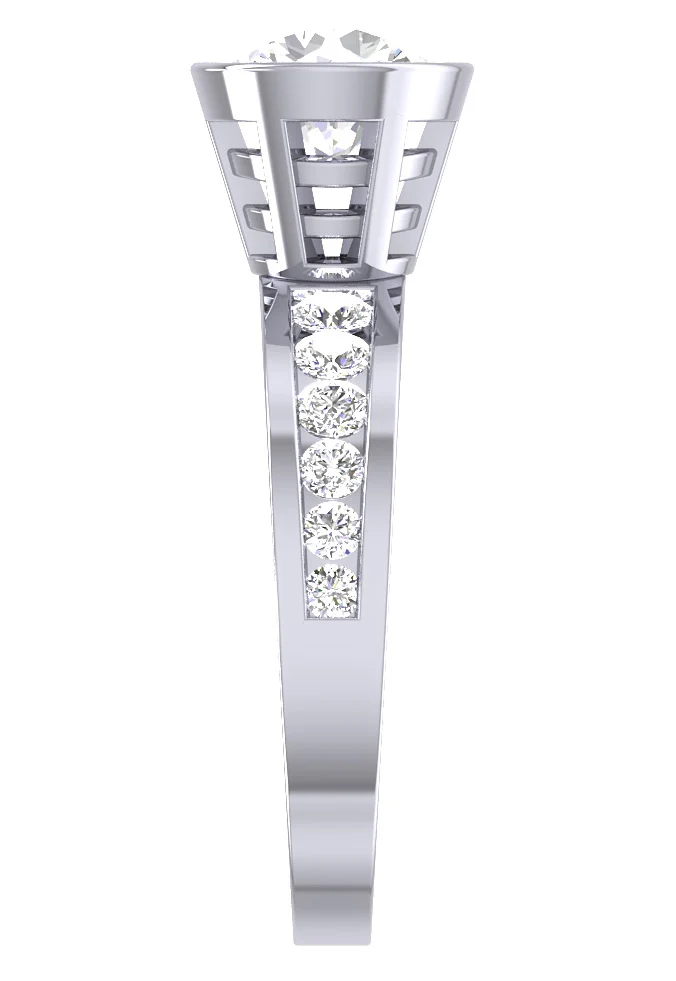 The Damon 1.50Ct Center Solitaire Round Diamond 14k Gold 2.35 Carat Solitaire Engagement Ring - Image 7