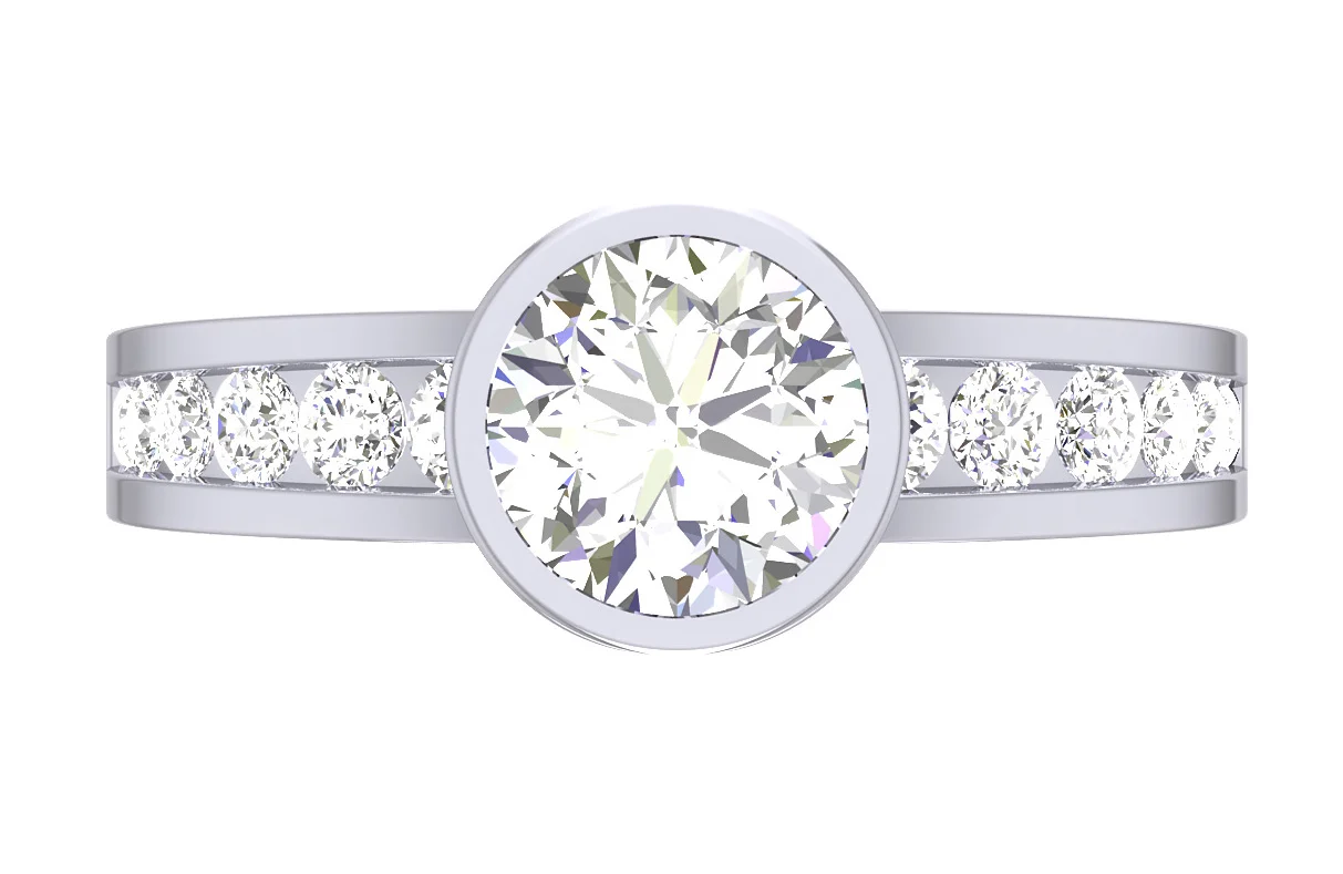 The Damon 1.50Ct Center Solitaire Round Diamond 14k Gold 2.35 Carat Solitaire Engagement Ring - Image 8