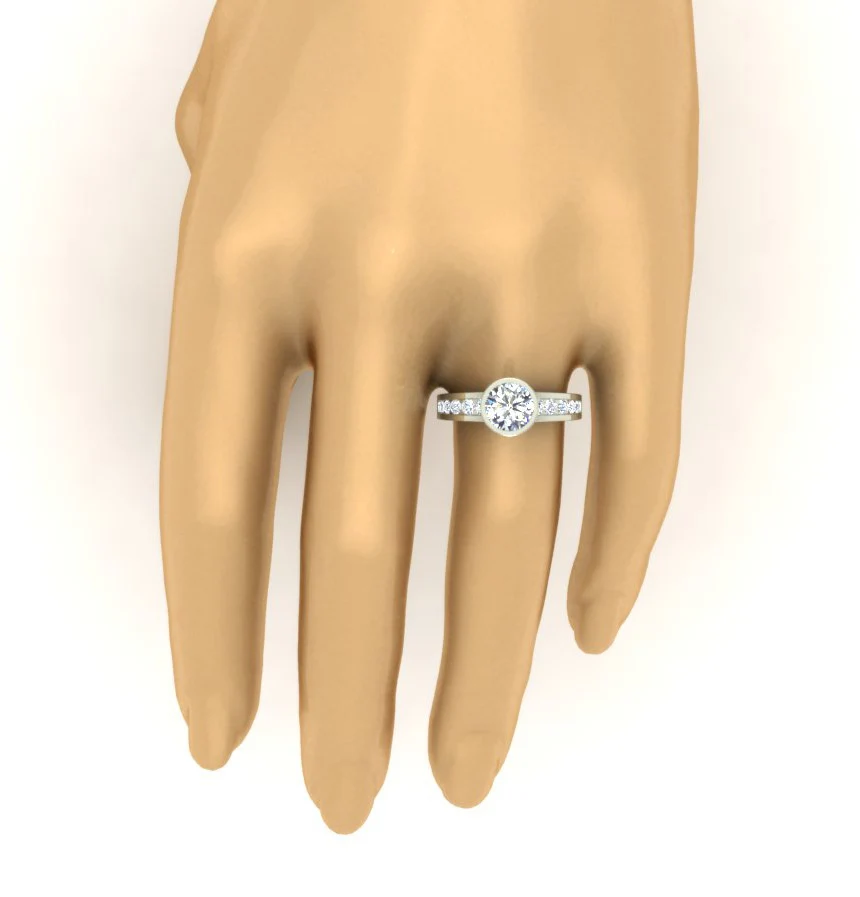 The Damon 1.50Ct Center Solitaire Round Diamond 14k Gold 2.35 Carat Solitaire Engagement Ring - Image 9