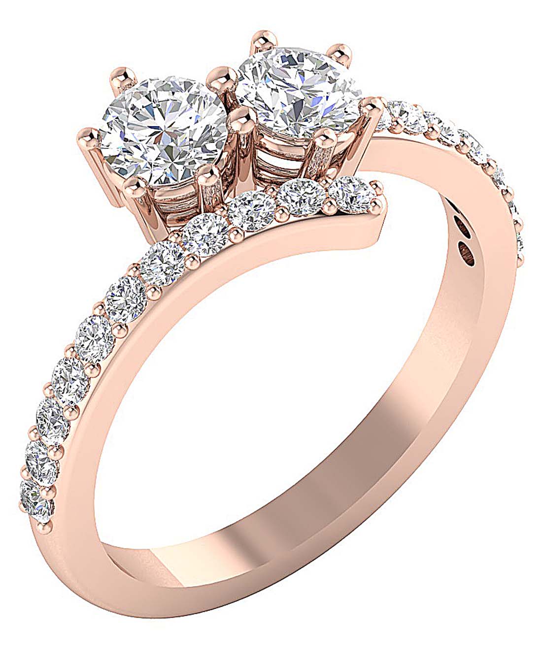The Danny Genuine Diamond Forever Us Solitaire Diamond Feminine Ring For Her - Image 3