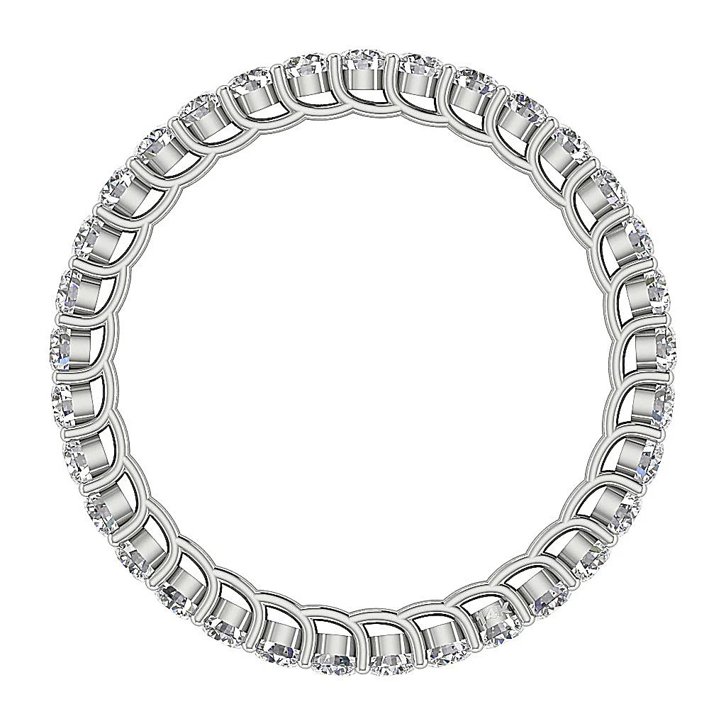 The Dante 14K Rose Gold With Prong Set Round Diamond Eternity Anniversary Ring - Image 6