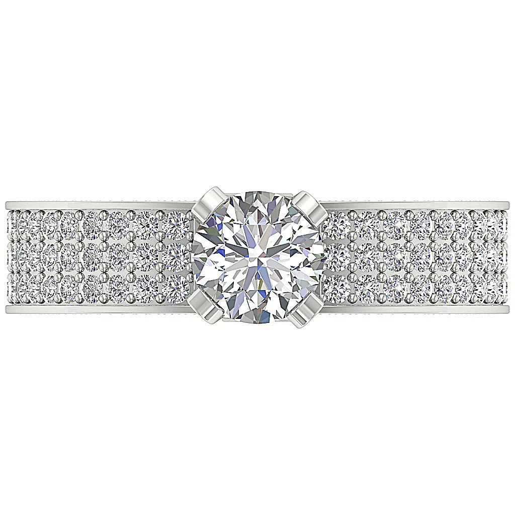 The Darius Beautiful Eternity Solitaire Diamond Engagement Ring 14k Yellow Gold - Image 6