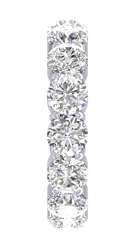 The Dash Full Eternity Wedding Anniversary Ring Natural Diamond 14K Yellow Gold - Image 7