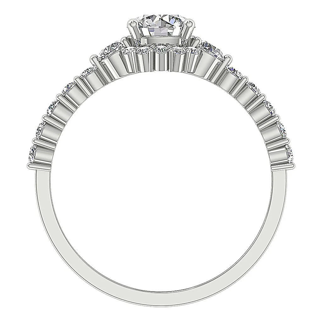 The Denver Sparkly Round Cut Diamond 14k Solid Gold Solitaire Engagement Ring For Her - Image 5