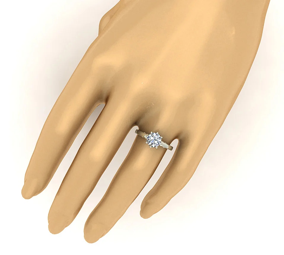 The Devin Genuine Diamond 1.50Carat Center Solitaire Engagement Ring 14K Yellow Gold - Image 10