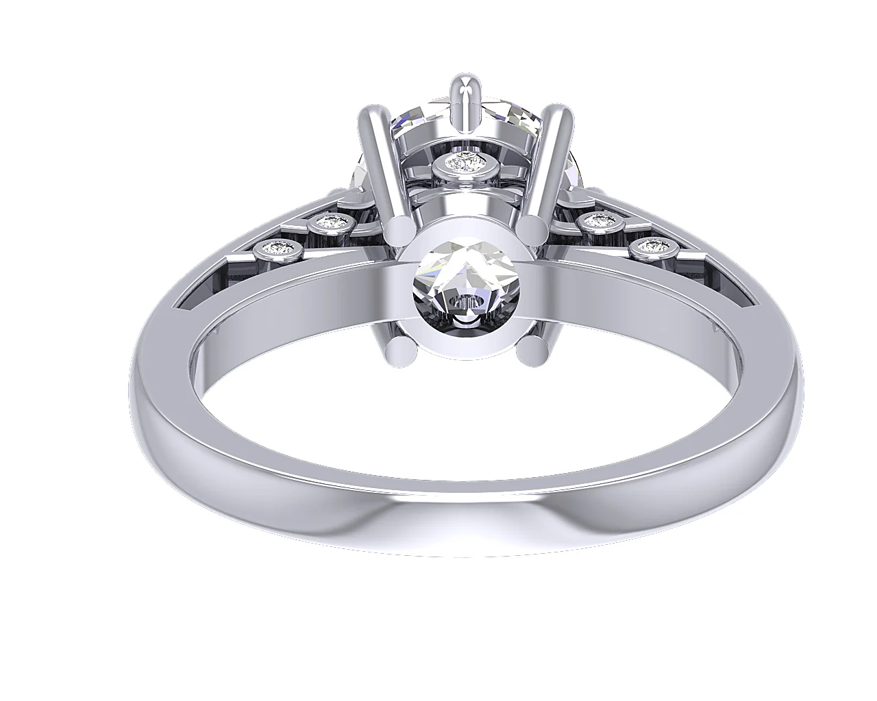 The Devin Genuine Diamond 1.50Carat Center Solitaire Engagement Ring 14K Yellow Gold - Image 6
