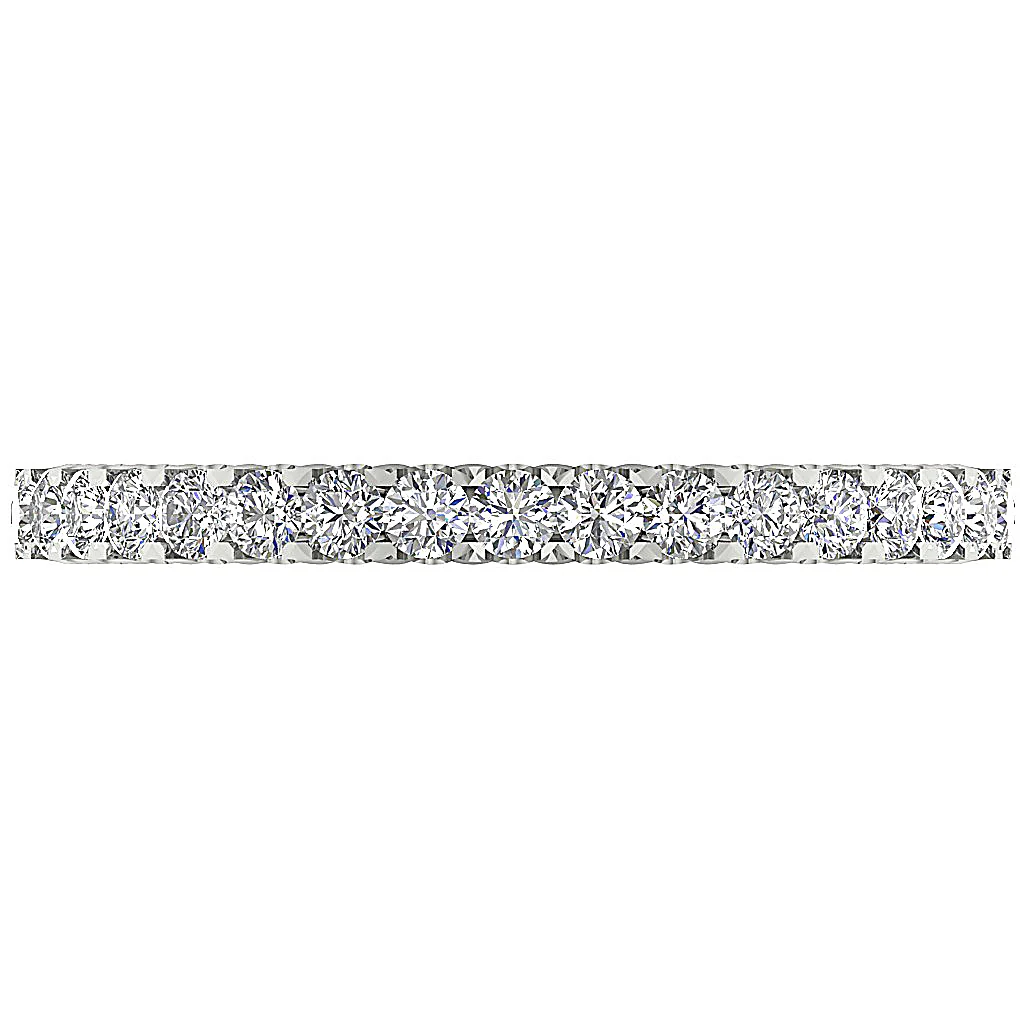 The Devon Genuine Round Diamond Eternity Ring For Women 14K White Gold - Image 5