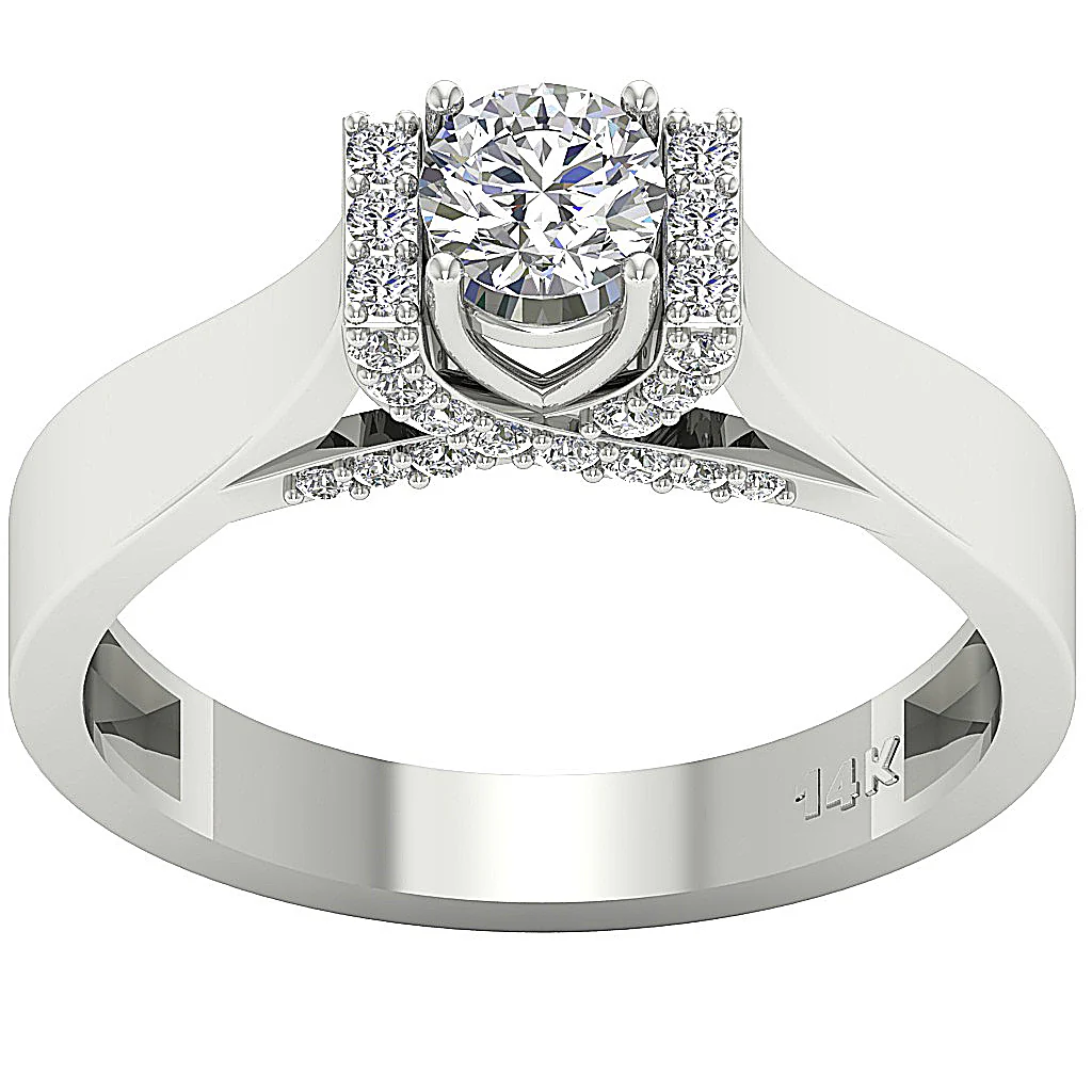 The Dexter Elegant 14k Solid Gold Natural Diamond Solitaire Anniversary Ring - Image 4