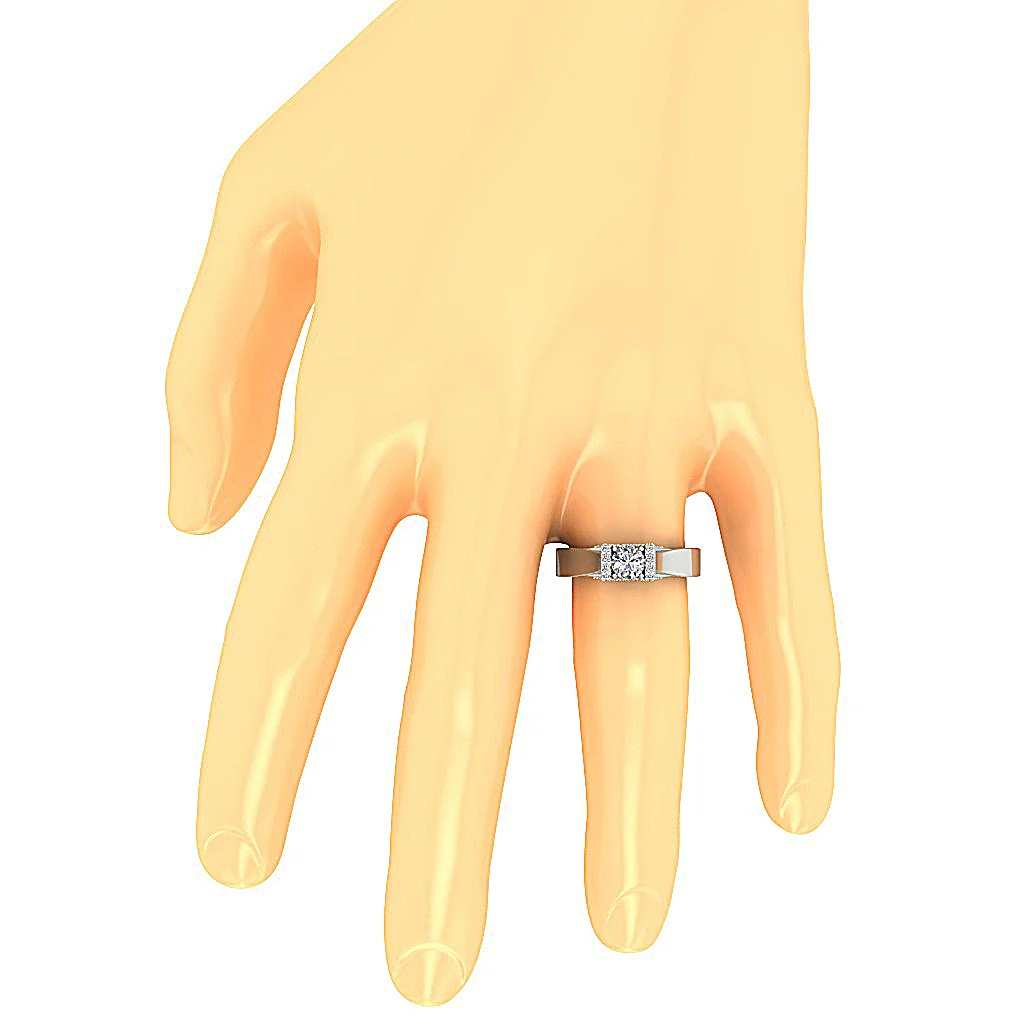 The Dexter Elegant 14k Solid Gold Natural Diamond Solitaire Anniversary Ring - Image 7
