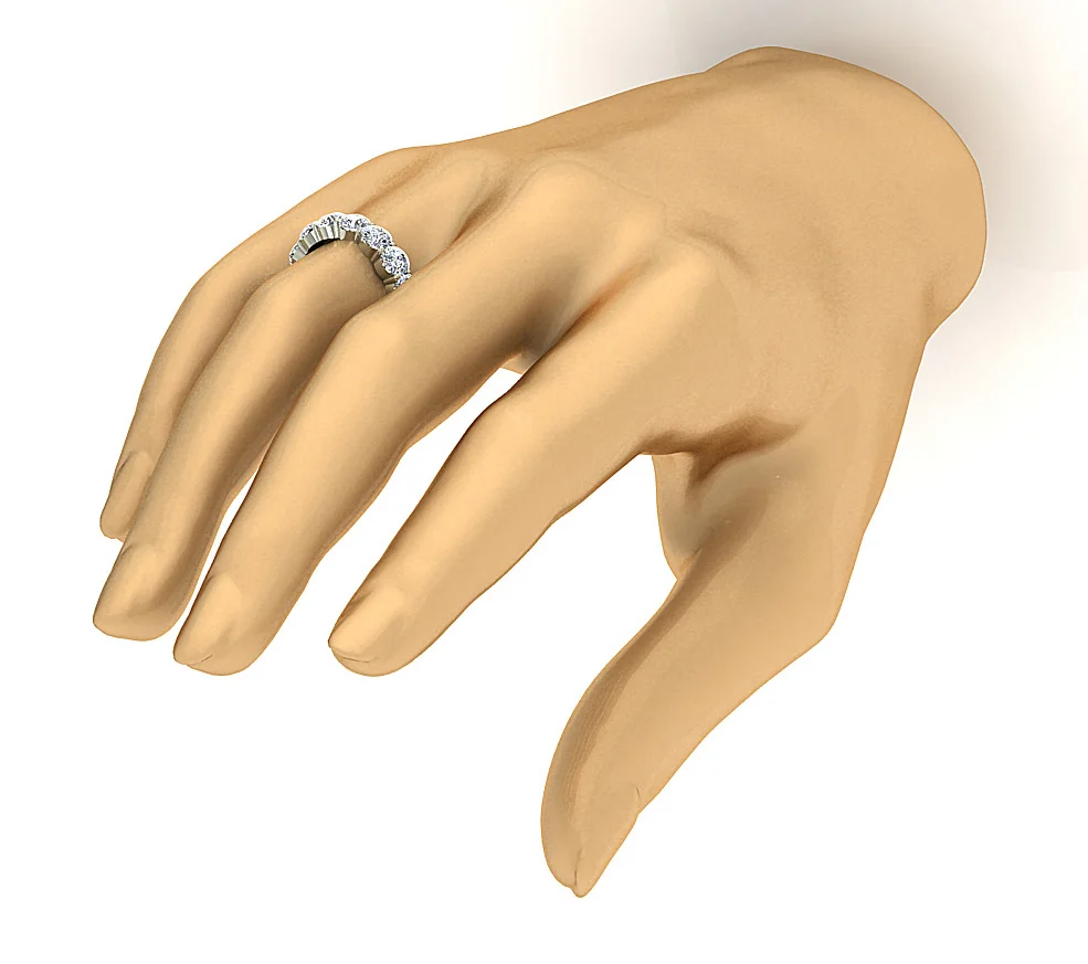 The Dilan For Women Eternity Natural Diamond Ring 14K White Yellow Rose Gold - Image 10