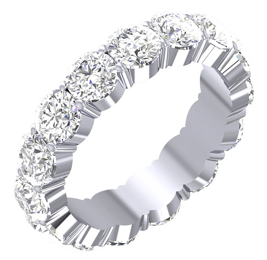 The Dilan For Women Eternity Natural Diamond Ring 14K White Yellow Rose Gold - Image 2