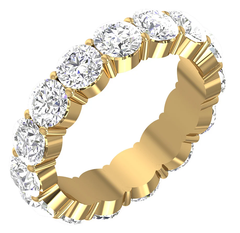 The Dilan For Women Eternity Natural Diamond Ring 14K White Yellow Rose Gold - Image 3