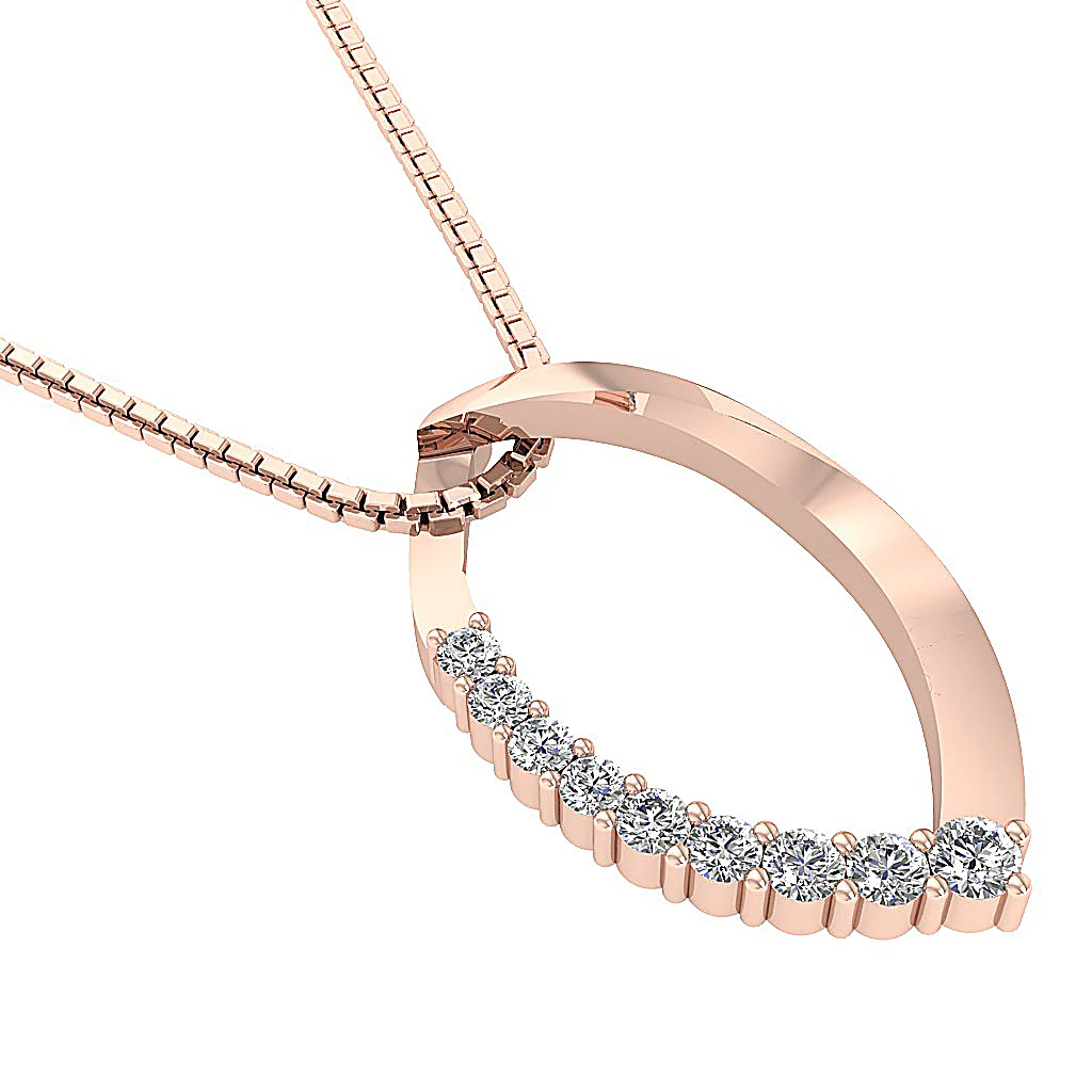 The Dominic Natural Diamond 14K White Solid Gold Fashion Pendant Prong Set - Image 12