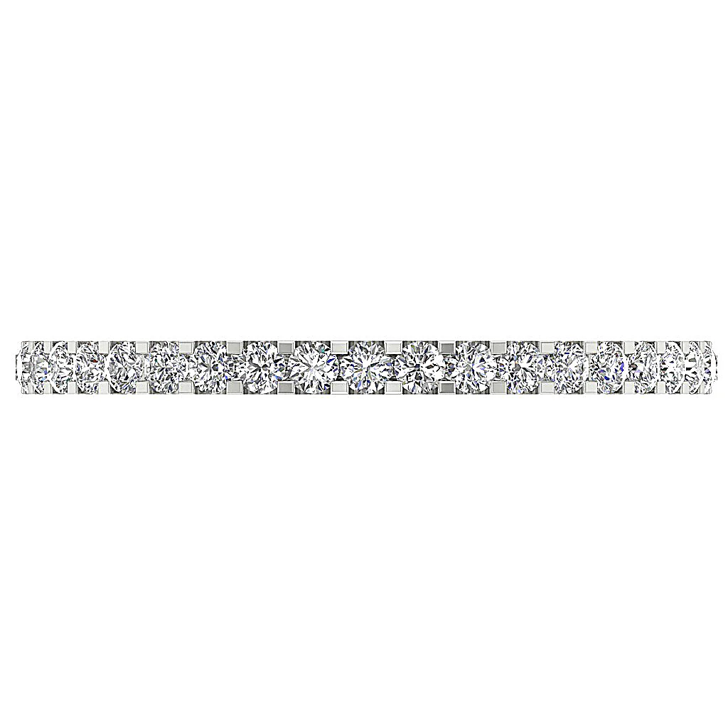 The Douglas Prong Set Eternity Wedding Ring Natural Diamond 14K White Gold - Image 5