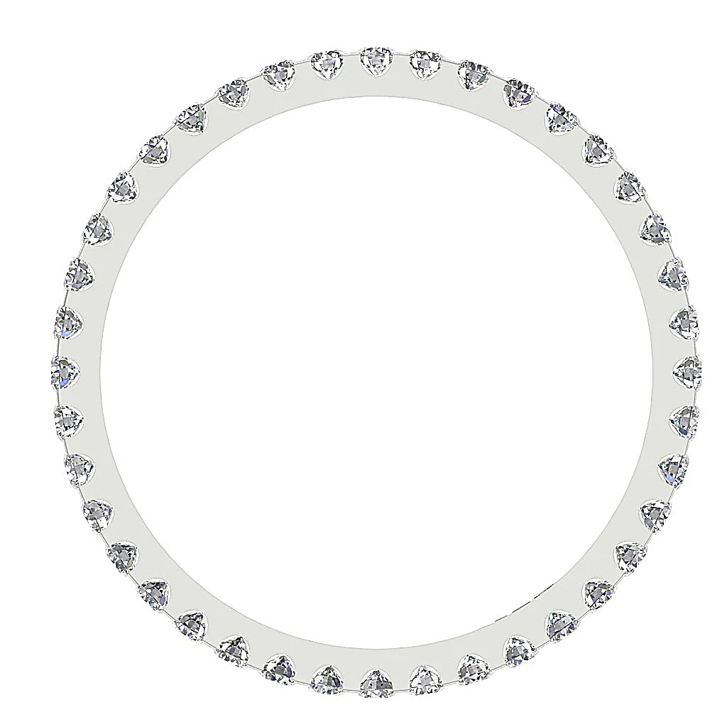 The Douglas Prong Set Eternity Wedding Ring Natural Diamond 14K White Gold - Image 6
