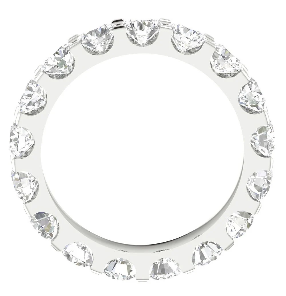 The Dutton Prong Set Eternity Natural Diamond Ring 14K Yellow Gold 4.52 mm - Image 2
