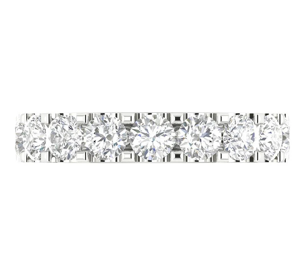 The Dutton Prong Set Eternity Natural Diamond Ring 14K Yellow Gold 4.52 mm - Image 4