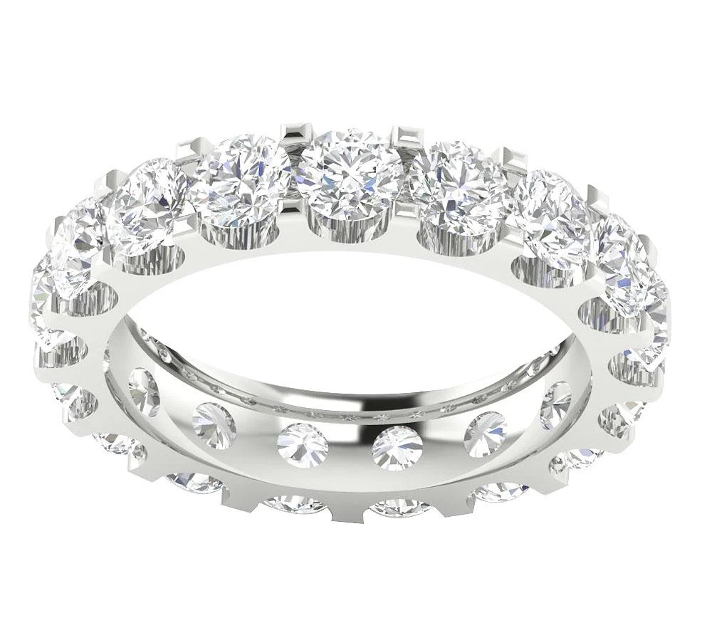 The Dutton Prong Set Eternity Natural Diamond Ring 14K Yellow Gold 4.52 mm - Image 6