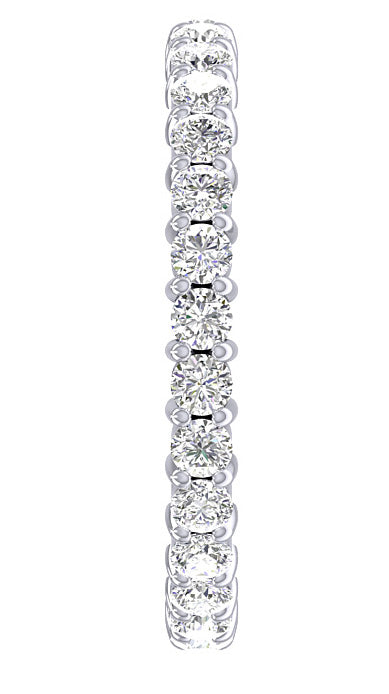 The Eliel Sparkly Round Cut Diamond 14K Solid Gold Full Eternity Ring Prong Set - Image 7
