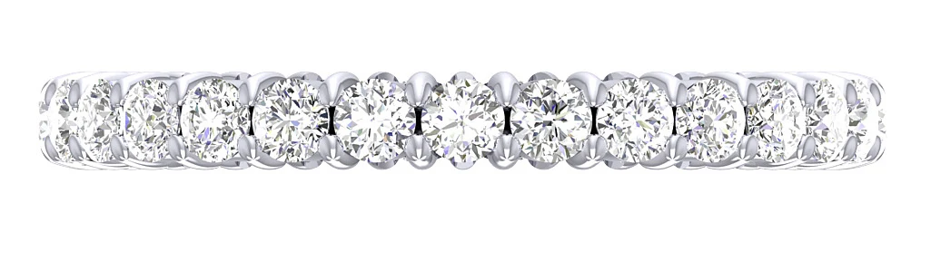 The Eliel Sparkly Round Cut Diamond 14K Solid Gold Full Eternity Ring Prong Set - Image 8