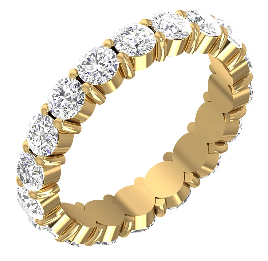 The Elisha Gorgeous Round Brilliant Cut Diamond Full Eternity Ring 14K Rose Gold - Image 2