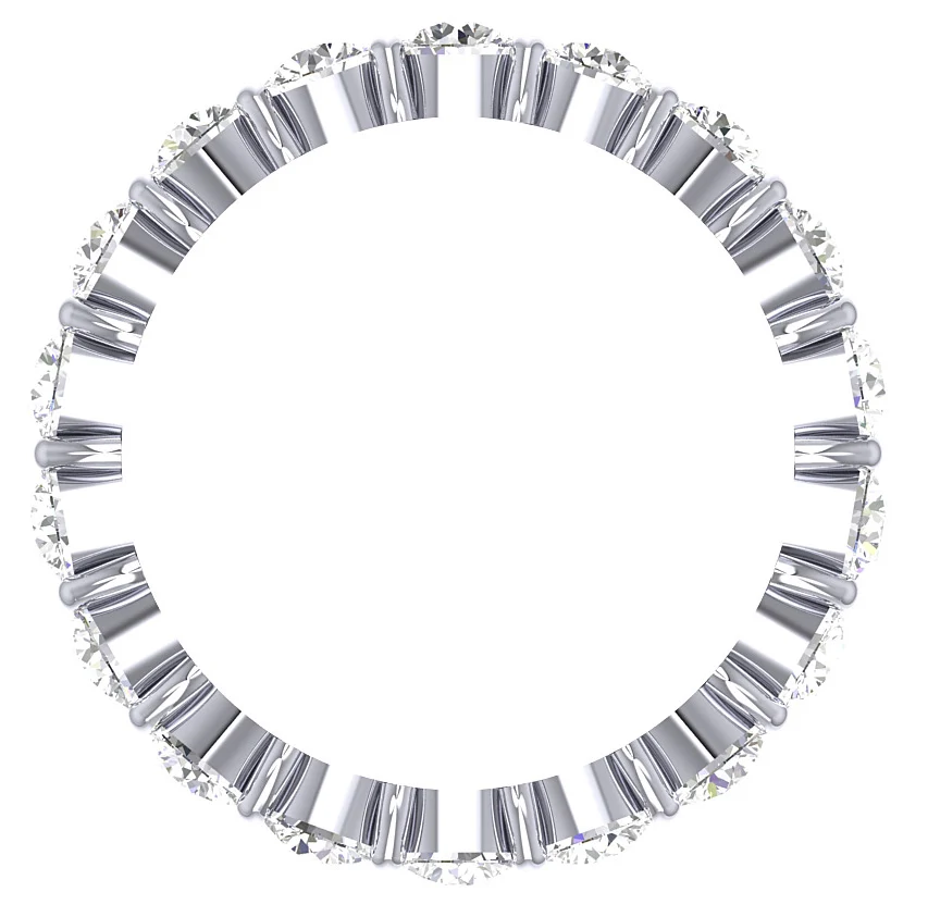 The Elisha Gorgeous Round Brilliant Cut Diamond Full Eternity Ring 14K Rose Gold - Image 5