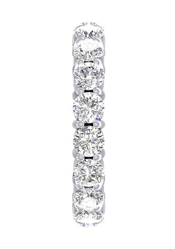 The Elisha Gorgeous Round Brilliant Cut Diamond Full Eternity Ring 14K Rose Gold - Image 6